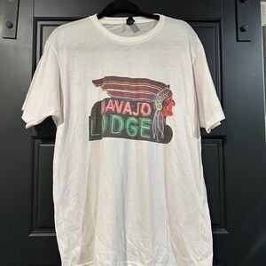 Navajo Lodge White Graphic T-Shirt